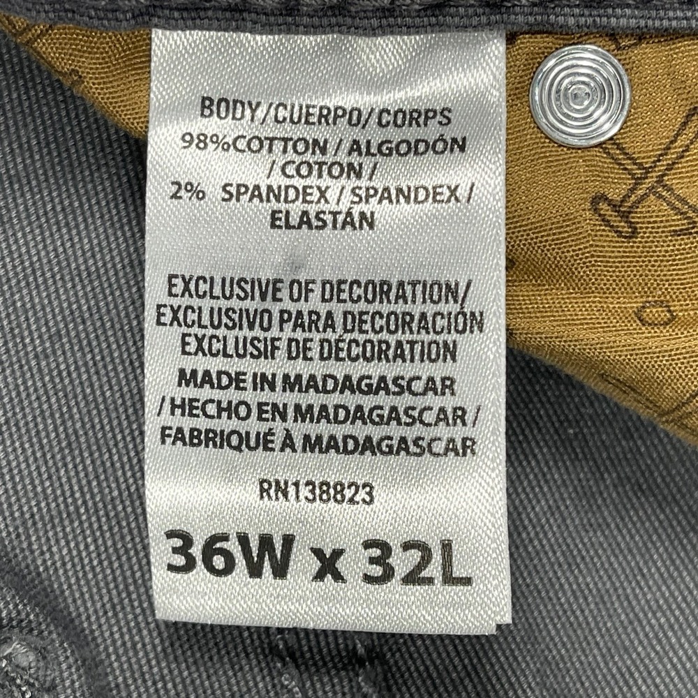 HAWX Work Gear Men's Grey Canvas Carpenter Utility Work Pants Size 36(37)x32 - Picture 8 of 11